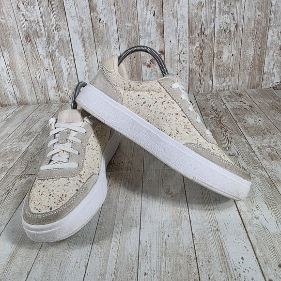 Kizik‎ Women's Beige Speckled Casual Lace Up Sneakers Shoes M6 W7.5 - Picture 6 of 8